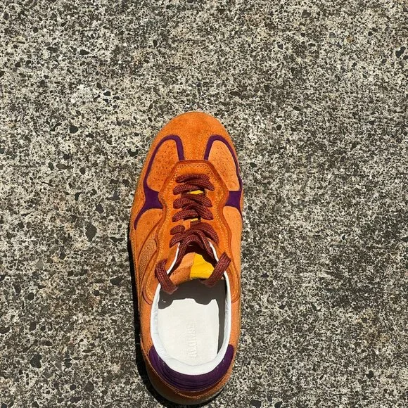 ALOHAS Tb. 490 Orange Rife Leather Sneakers (Size 37/6.5-7) - Picture 4 of 9